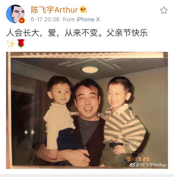 陳飛宇的父親是誰(陳飛宇與父親陳凱歌同框童年合照曝光可愛軟萌)